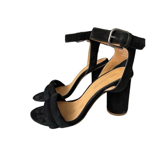 Madewell Rosalie Black Suede Heels size 9 - Picture 2 of 5